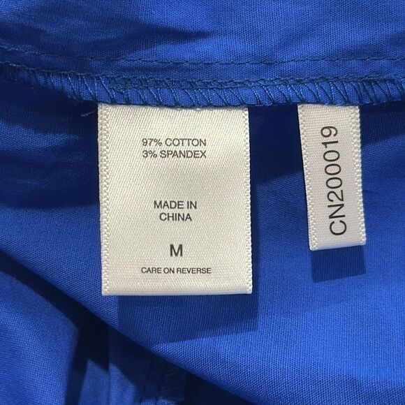 NWT NY& Co Colorblock Off-The-Shoulder Poplin Maxi Dress Medium - Picture 12 of 14